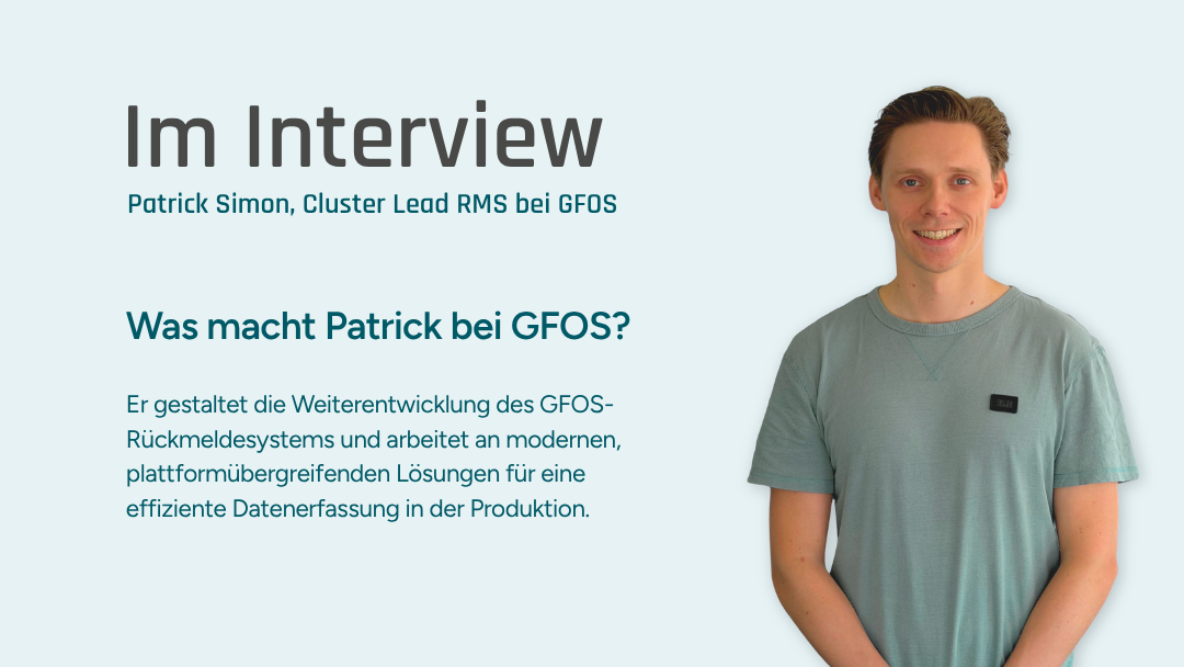 Patrick Simon, Cluster Lead RMS bei GFOS