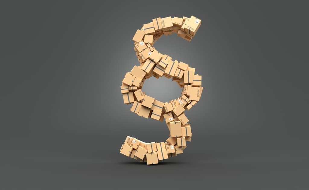 Darstellung eines Paragraphenzeichens aus Kartons