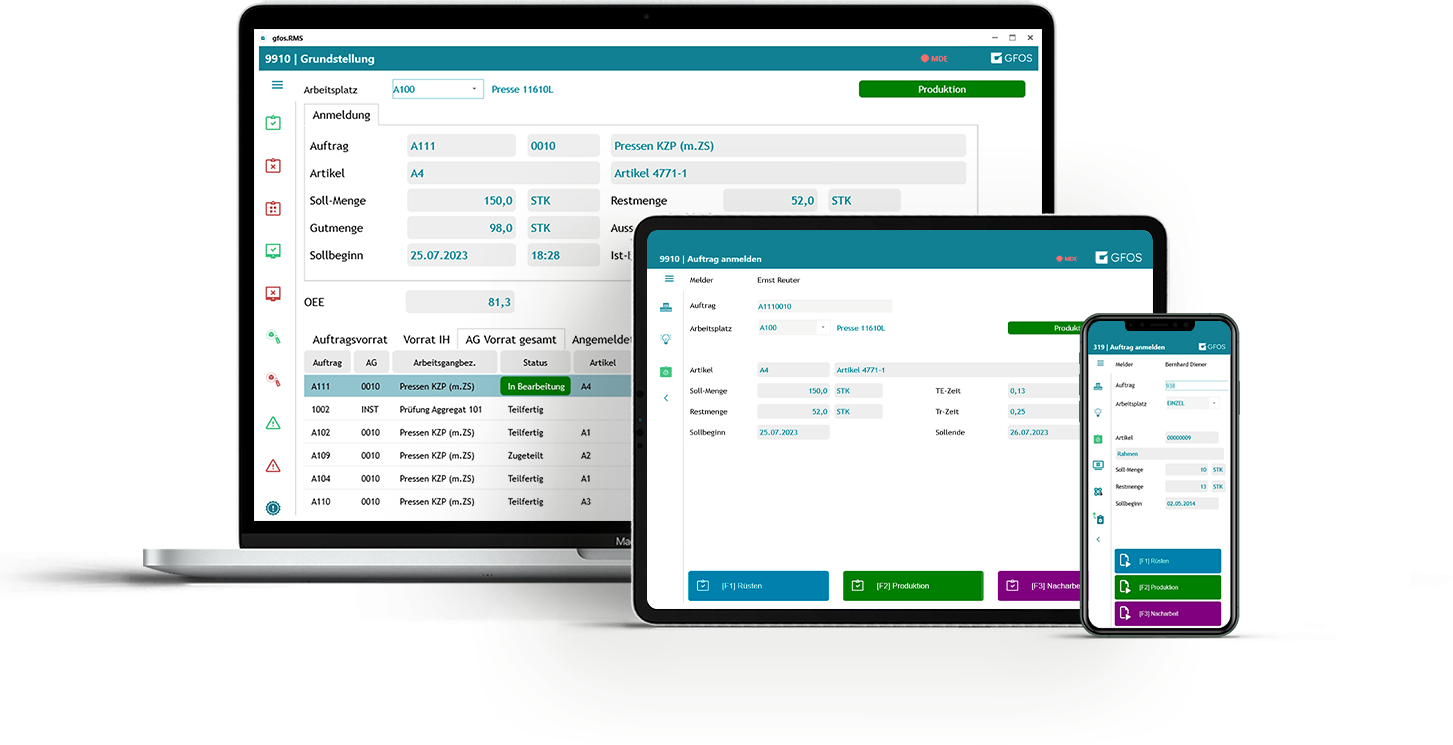 Mockup of the GFOS Feedback System