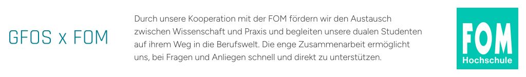 CTA zur Kooperation mit der FOM Hochschule