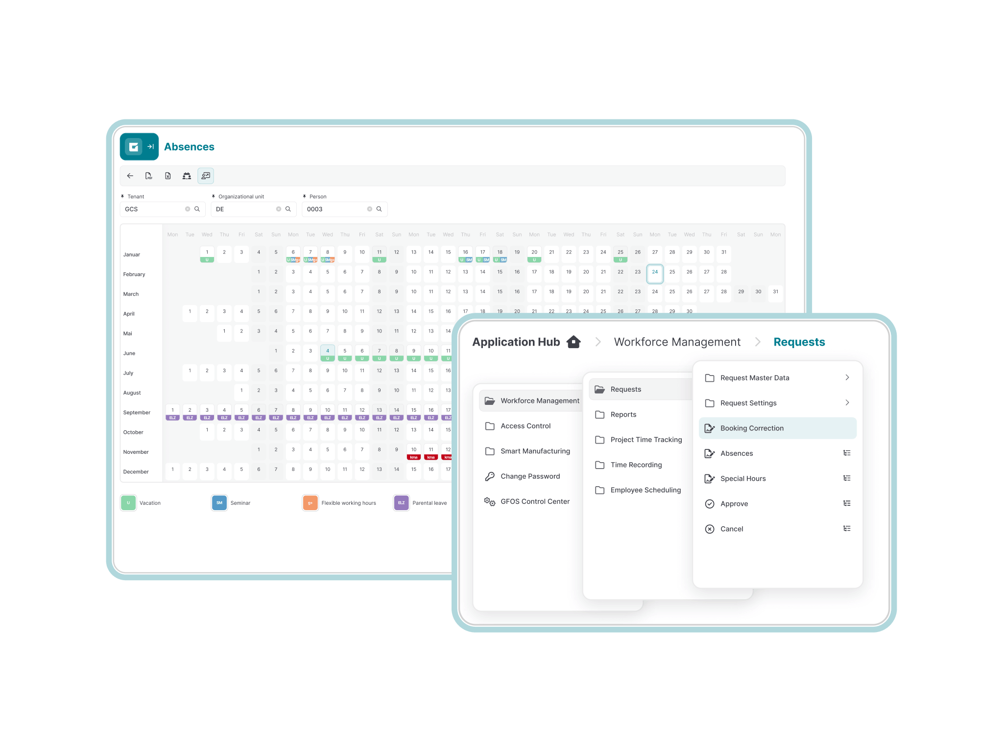Insight into the new absence planning overview and the application hub available in GFOS 2026
