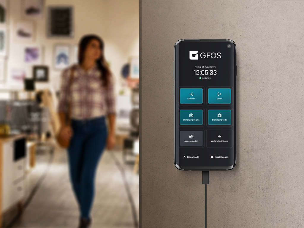 GFOS Terminal App zum Ersatz eines Zeiterfassungsterminals