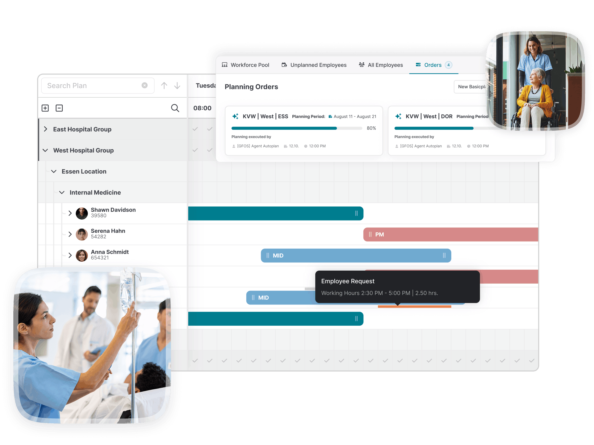 Taking employee preferences into account with GFOS's employee scheduling system.