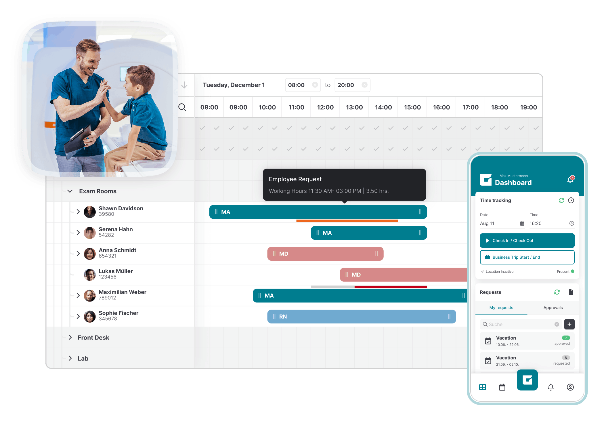 Shift scheduling for the healthcare sector with GFOS