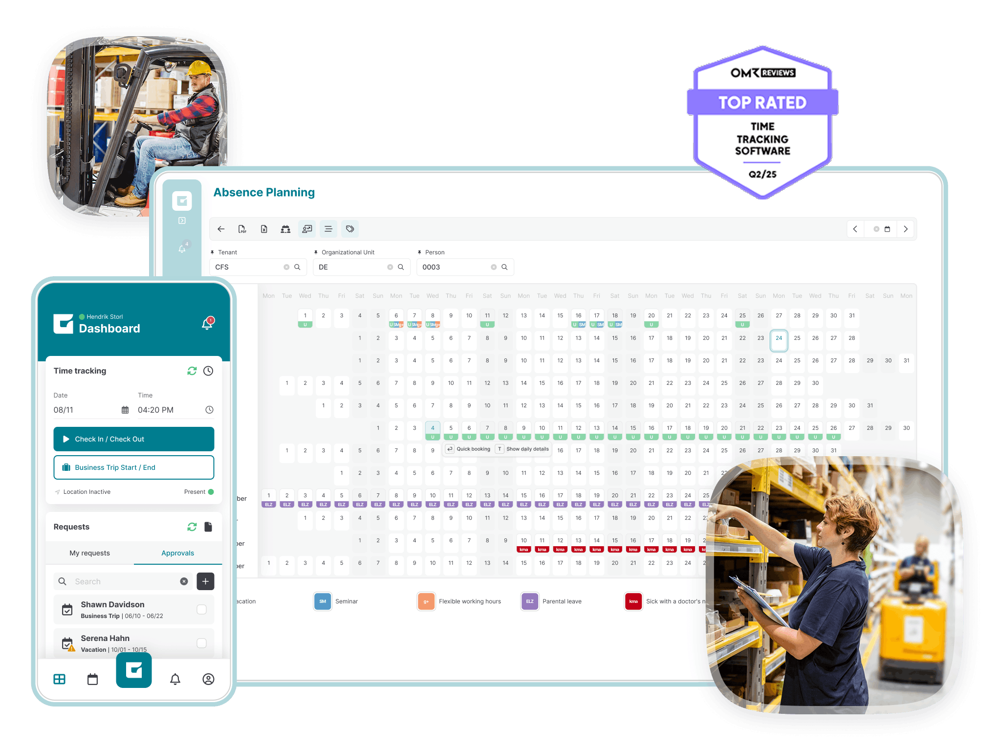 Track times with ease for transportation, warehouses, or logistics
