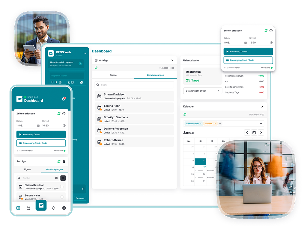 Ausschnitt aus dem HR-Self-Service-Portal zum Thema Abwesenheit