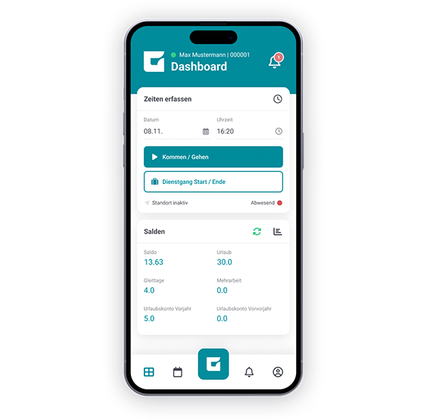 Arbeitszeiterfassung einfach per App erledigen.