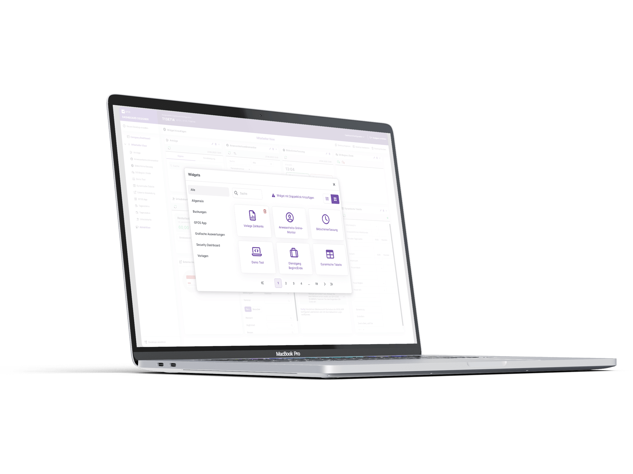 Interaktive Widgets lassen sich problemlos auf dem HR-Dashboard einfügen