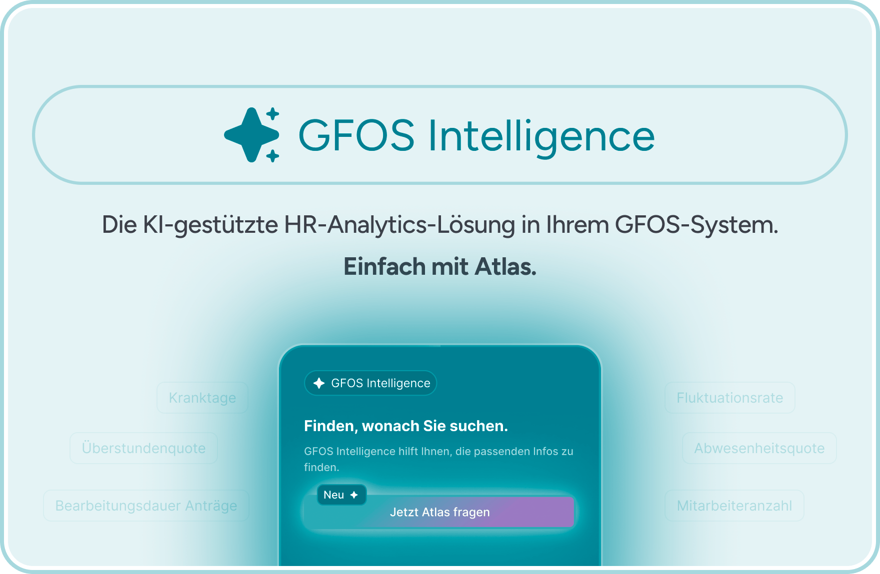 GFOS Analytics ist die People-Analytics-Software von GFOS mit KI-Assistent Atlas.