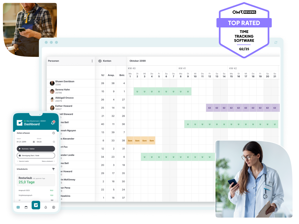 GFOS Time Tracking Software is top rated - convince yourself