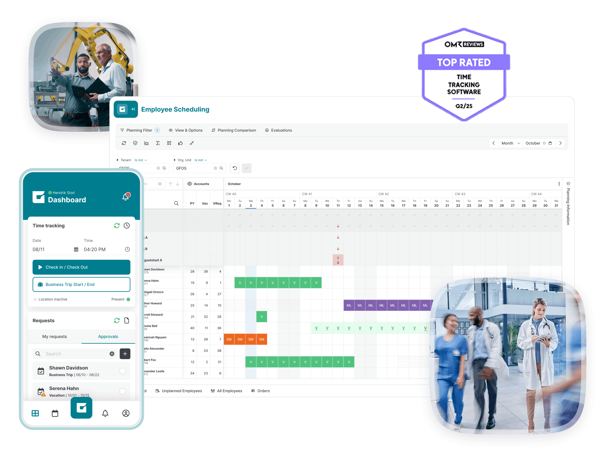 An overview of GFOS' time tracking software